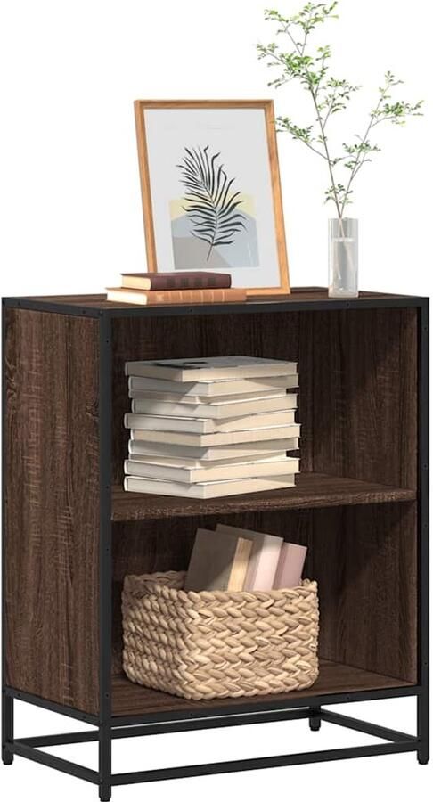 VidaXL Boekenkast Bruin Eiken 60x35x76 cm Boekenkast Boekenkasten Boekenschap Boekenstandaard