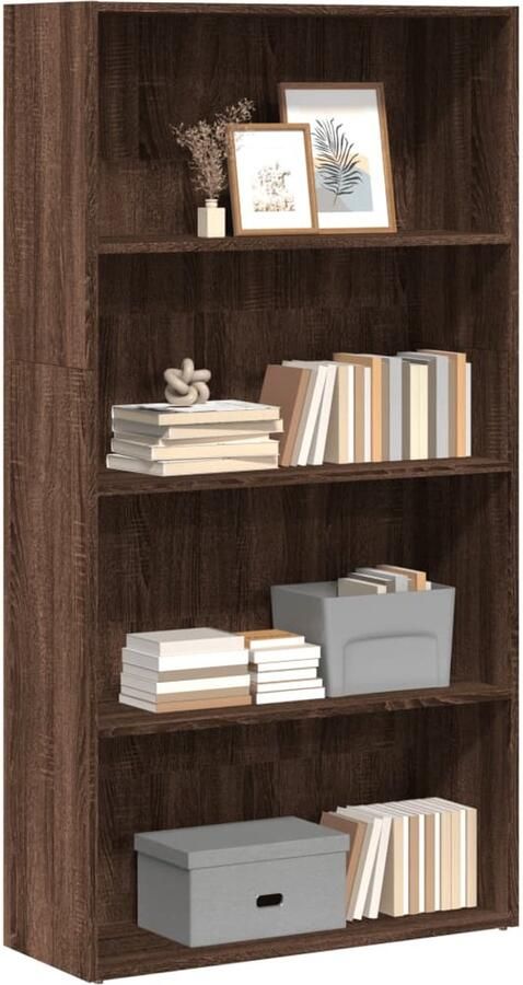 VidaXL Boekenkast Bruin Eiken 80x30x152 cm Boekenkast Boekenkasten Boeken Plank Schappenkast