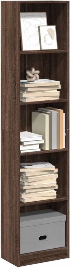 VidaXL Boekenkast Bruineiken 40x24x176 cm Boekenkast Boekenkasten Boeken Plank Schappenkast