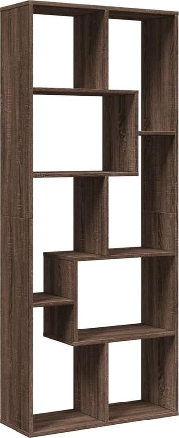 VidaXL Boekenkast Bruineiken 67x25x161 5 cm
