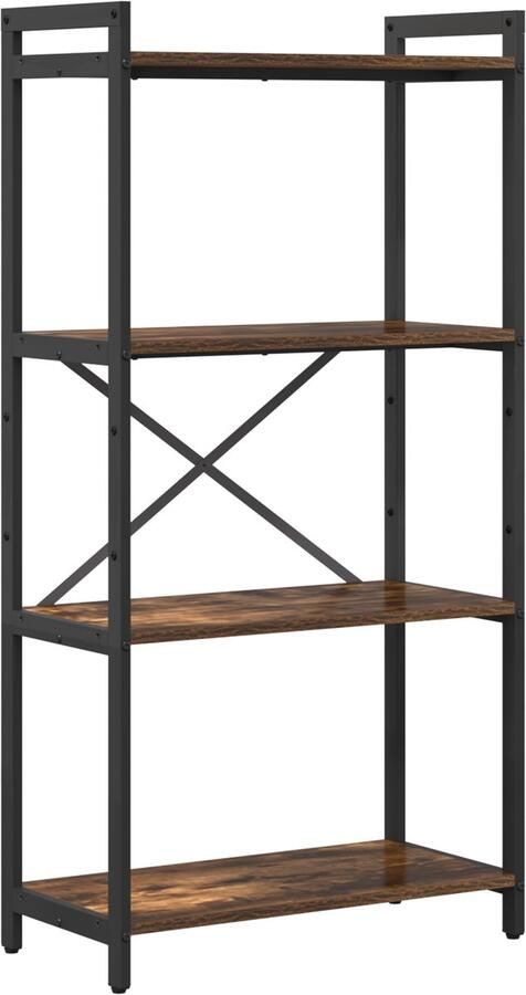 VidaXL Boekenkast Gerookt eiken 60 x 30 x 118 cm Bewerkt hout