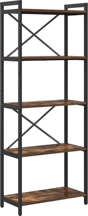 VidaXL Boekenkast Gerookt eiken 60 x 30 x 153 cm Bewerkt hout