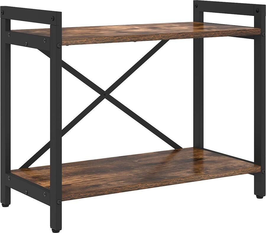 VidaXL Boekenkast Gerookt eiken 60 x 30 x 48.5 cm Bewerkt hout