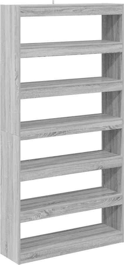VidaXL Boekenkast Grijs sonoma 100 x 30 x 198 cm Bewerkt hout