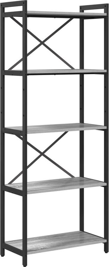 VidaXL Boekenkast Grijs sonoma 60 x 30 x 153 cm Bewerkt hout