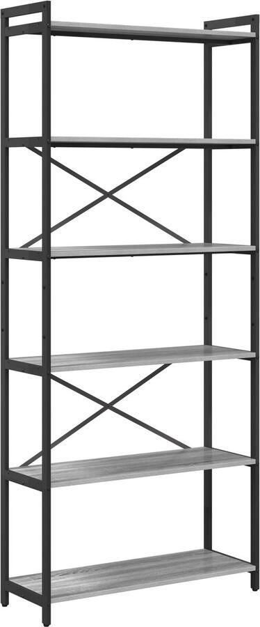 VidaXL Boekenkast Grijs sonoma 80 x 30 x 188 cm Bewerkt hout