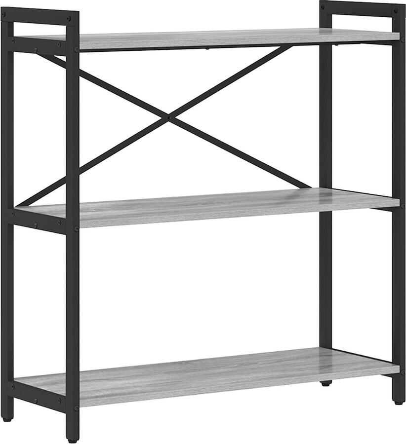 VidaXL Boekenkast Grijs sonoma 80 x 30 x 83 cm Bewerkt hout