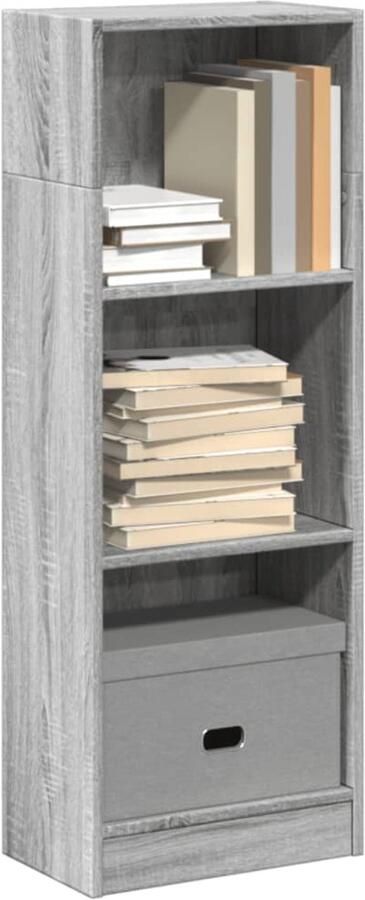 VidaXL Boekenkast Grijs Sonoma Eiken 40x24x109 cm Boekenkast Boekenkasten Boeken Plank Schappenkast