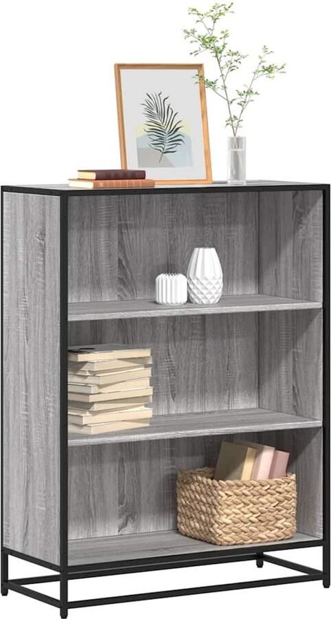 VidaXL Boekenkast Grijs Sonoma Eiken 80 5x35x107 5cm Boekenkast Boekenkasten Boekenschap Boekenstandaard