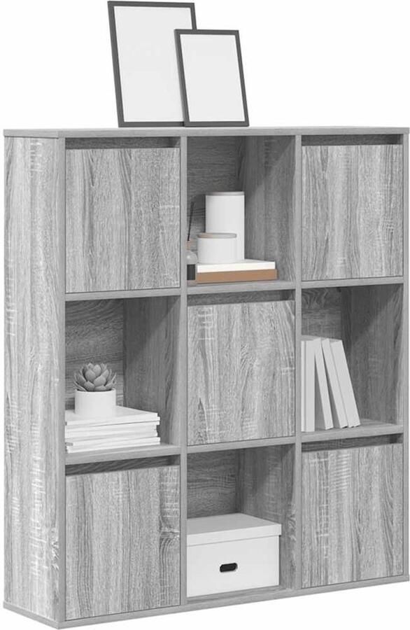 VidaXL Boekenkast Grijs Sonoma Eiken 89x24x101 5cm Boekenkast Boekenkasten Boekenplank Opbergkast