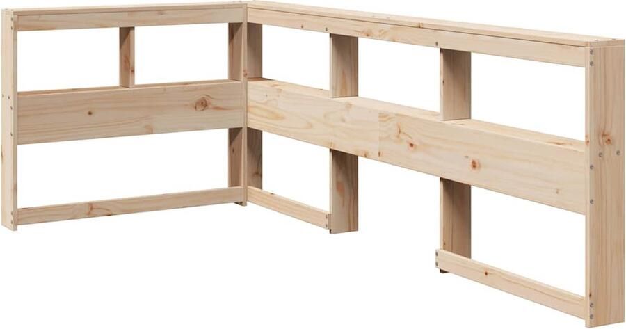 VidaXL Boekenkast Hoofdeinde L-vormig 100 cm Grenenhout