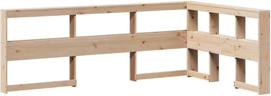 VidaXL Boekenkast Hoofdeinde L-vormig 120 cm massief grenenhout
