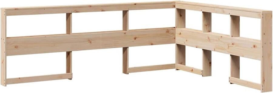 VidaXL Boekenkast Hoofdeinde L-vormig 140 cm massief grenenhout