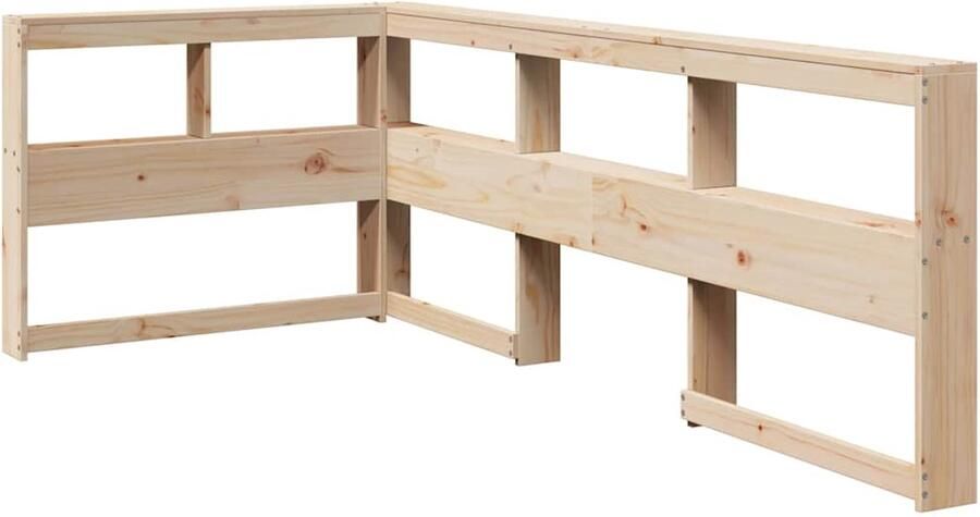 VidaXL Boekenkast Hoofdeinde L-vormig 75 cm massief grenenhout