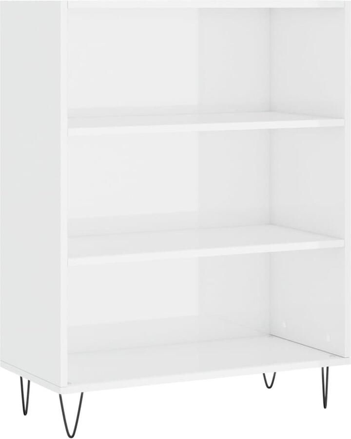 VidaXL Boekenkast Hoogglans Wit 69 5x32 5x90 cm Boekenkast Houten Boekenkast Boekenplank Opslagoplossing Woonaccessoires Designmeubilair Moderne Boekenkast