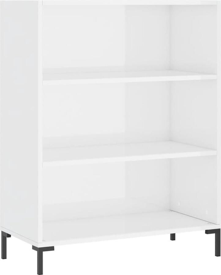 VidaXL Boekenkast Hoogglans Wit 69 5x32 5x90 cm Boekenkast Houten Boekenkast Bruine Boekenkast Modern Boekenkast Vintage Boekenkast Opslagoplossing Woonaccessoires Bibliotheek