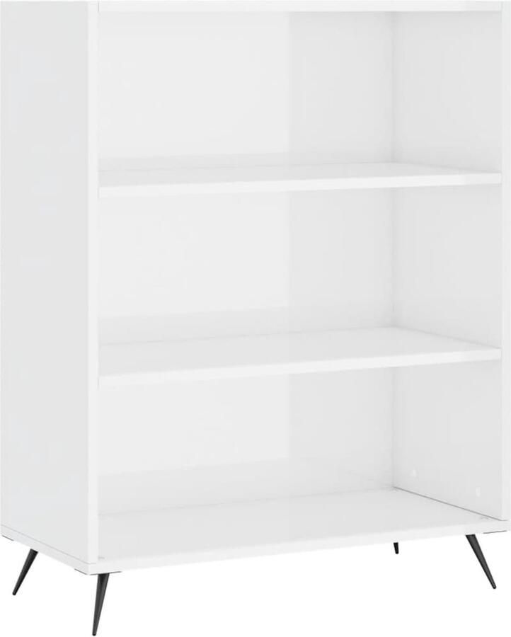 VidaXL Boekenkast Hoogglans Wit 69 5x32 5x90 cm Boekenkast Houten Boekenkast Modern Design Boekenkast Bibliotheek Opbergkast Woonkamer Meubilair Slaapkamer Meubilair