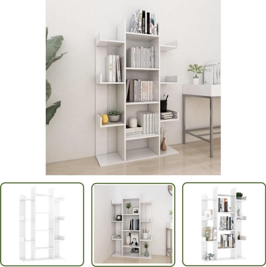 VidaXL Boekenkast Hoogglans Wit 86x25 5x140 cm Boekenkast Houten Boekenkast Bibliotheek Boekenplank Opslagmeubilair Livingroom Meubelen Slaapkamer Meubelen Kantoor Meubelen White Furniture Design Boekenkast