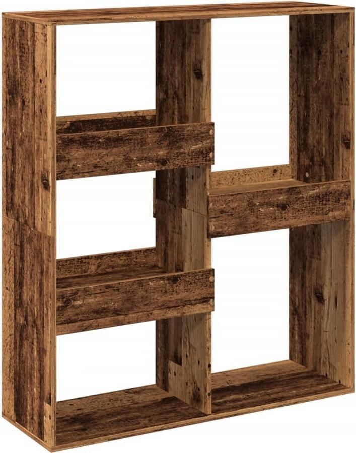 VidaXL Boekenkast kamerscherm 100x33x115 cm oud houtkleurig