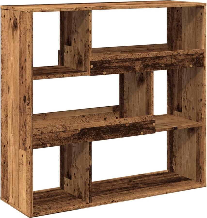 VidaXL Boekenkast kamerscherm 100x33x94 5 cm oud houtkleurig