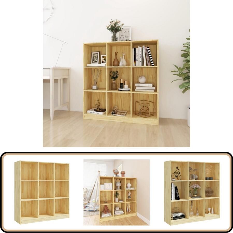 VidaXL Boekenkast Kamerscherm 104x33 5x110 cm Boekenkast Bibliotheek Opbergkast Houten Kast Grenenhouten Kast Kamerdivider Scheidingswand Livingroom Furniture Woonkamermeubilair