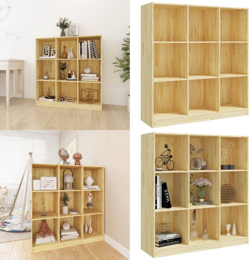 VidaXL Boekenkast kamerscherm 104x33 5x110 cm massief grenenhout Boekenkast Boekenkasten Boekenschap Boekenschappen