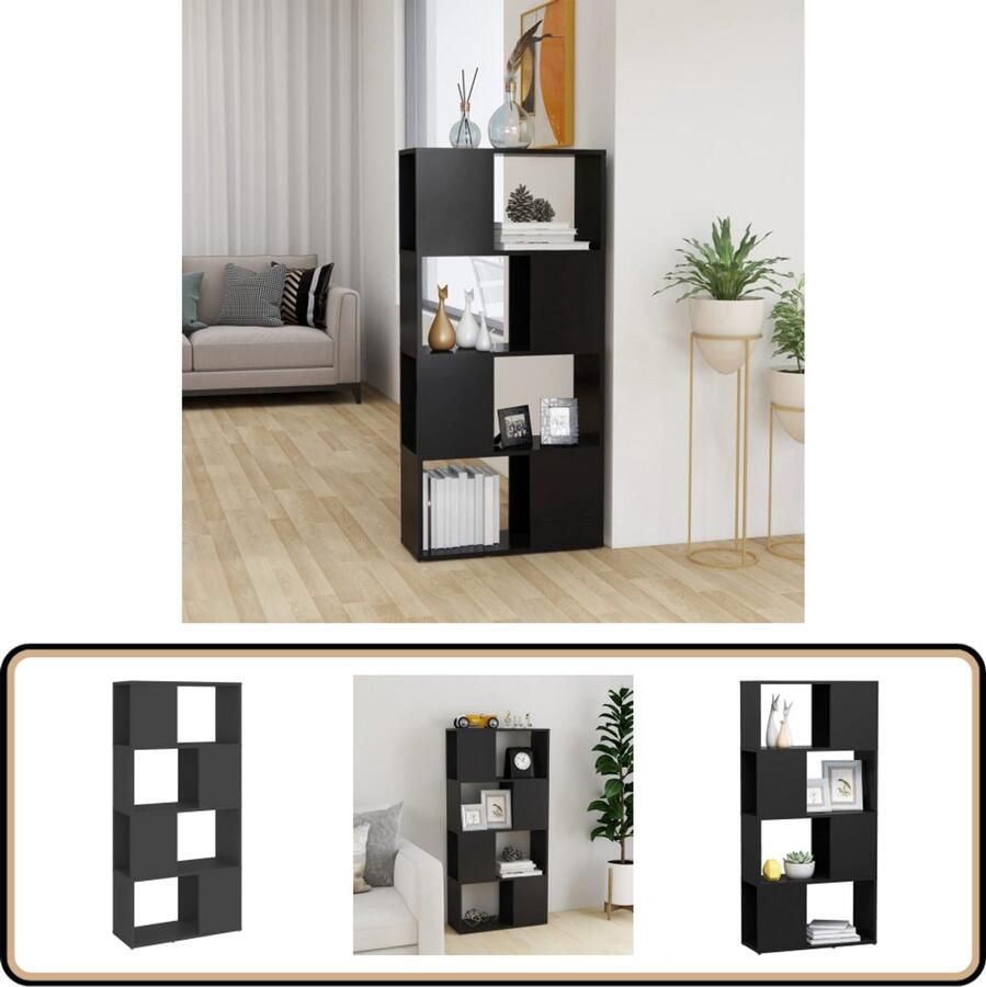 VidaXL Boekenkast Kamerscherm 60x24x124 5 cm Grijs Kamerverdeler Boekenkast Houten Kast Grijze Kast Opslagruimte Woonaccessoires Interieurbouw Modern Design Klassieke Stijl Ruimte Scheiding