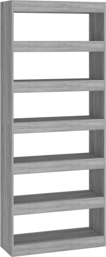 VidaXL Boekenkast Kamerscherm Grijs Sonoma Eiken Boekenkast Boekenplank Opslagmeubels Grijze Boekenkast Landelijke Boekenkast Salontafel Woonkamerinrichting Kamerdivider