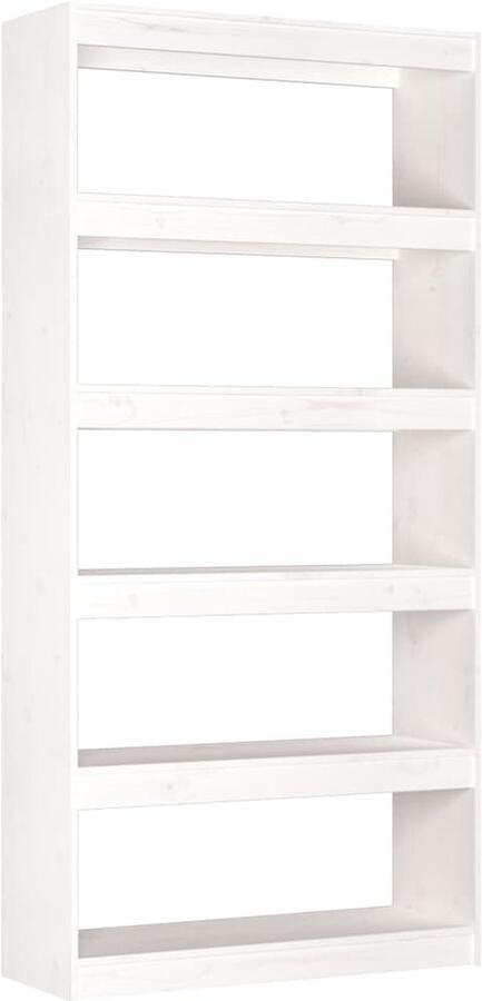 VidaXL Boekenkast Kamerscherm Massief Grenen Wit Bibliotheek Boekenkast Houten Boekenkast Grenoble Hout Wit Boekenkast Kamerdivider Scheidingswand