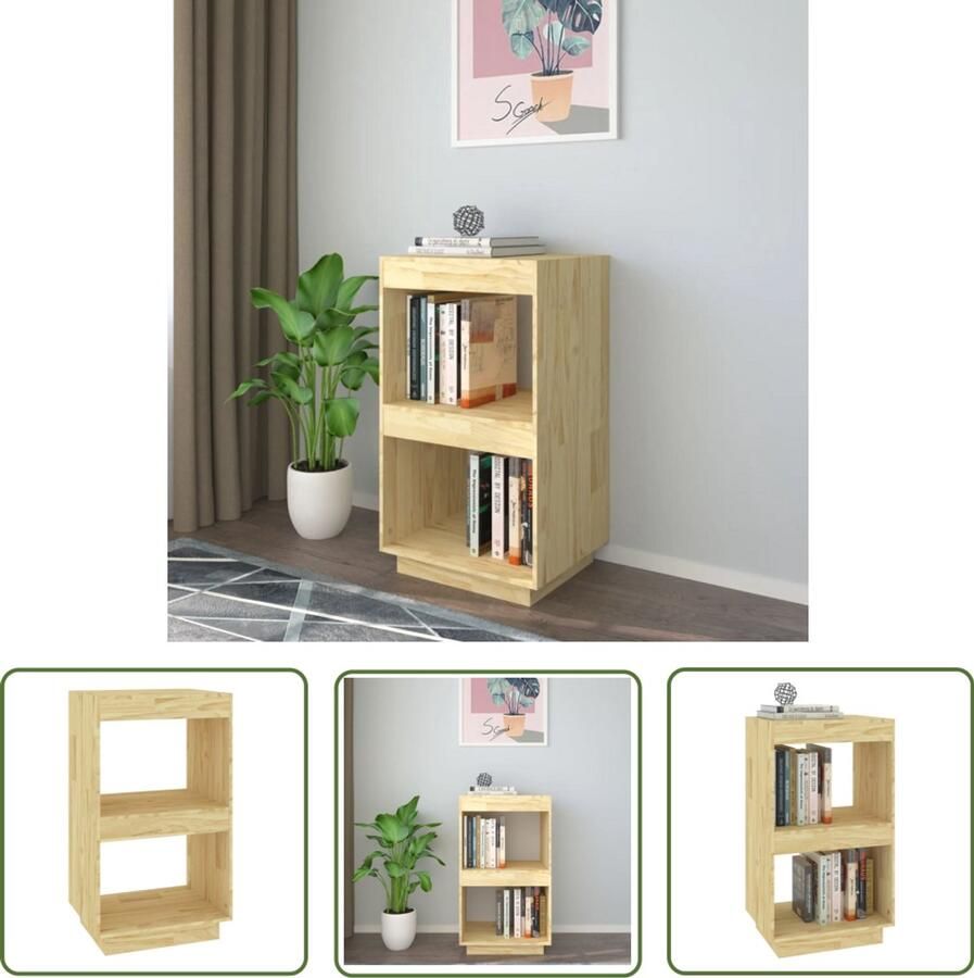 VidaXL Boekenkast Massief Grenenhout 40x35x71 cm Boekenkast Houten Boekenkast Grenoble Hout Bruine Boekenkast Boekenplank Opslagruimte Woonkamerdecoratie Livingroom Furniture Bibliotheek - Foto 2