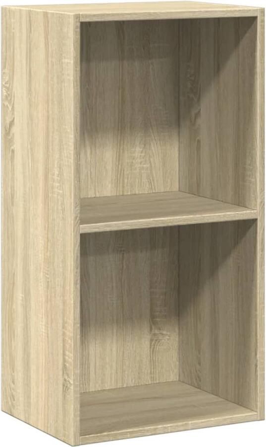VidaXL -Boekenkast-met-2-schappen-40x30x76 5-cm-bewerkt-hout-sonoma-eik - Foto 3