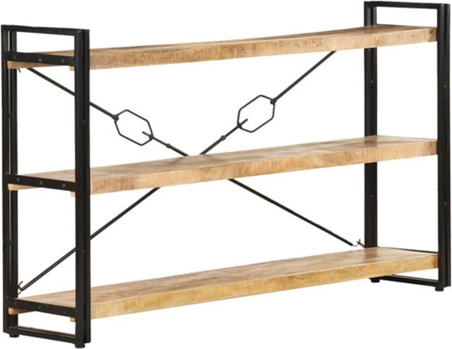 VidaXL -Boekenkast-met-3-schappen-140x30x80-cm-massief-mangohout