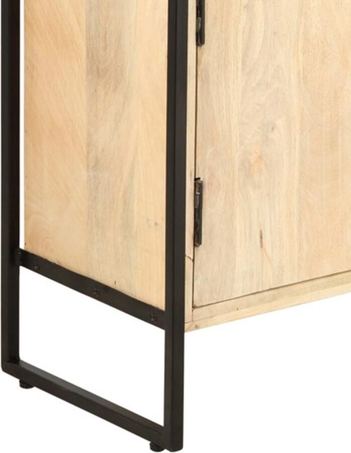 VidaXL -Boekenkast-met-4-schappen-124x30x180-cm-massief-mangohout - Foto 3