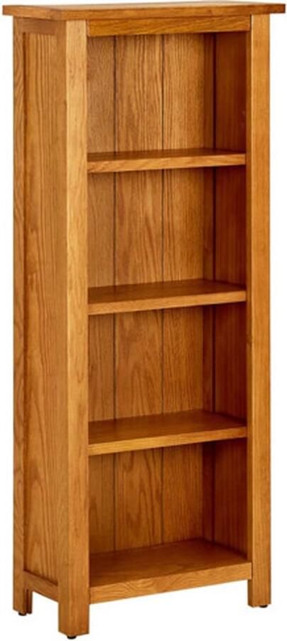 VidaXL -Boekenkast-met-4-schappen-45x22x110-cm-massief-eikenhout