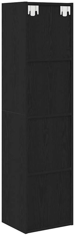 VidaXL Boekenkast met plank Zwart eiken 143 x 30 x 36 cm Bewerkt hout - Foto 3