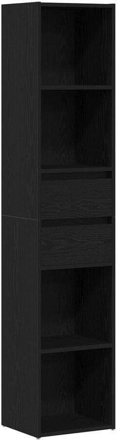 VidaXL Boekenkast Zwart eiken Geengineerd hout 36 x 30 x 171 cm Modulair