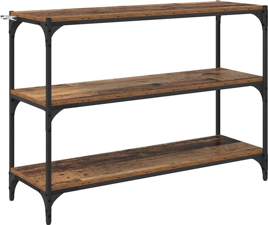 VidaXL Boekenkast Oud hout 100 x 33 x 71 cm Bewerkt hout