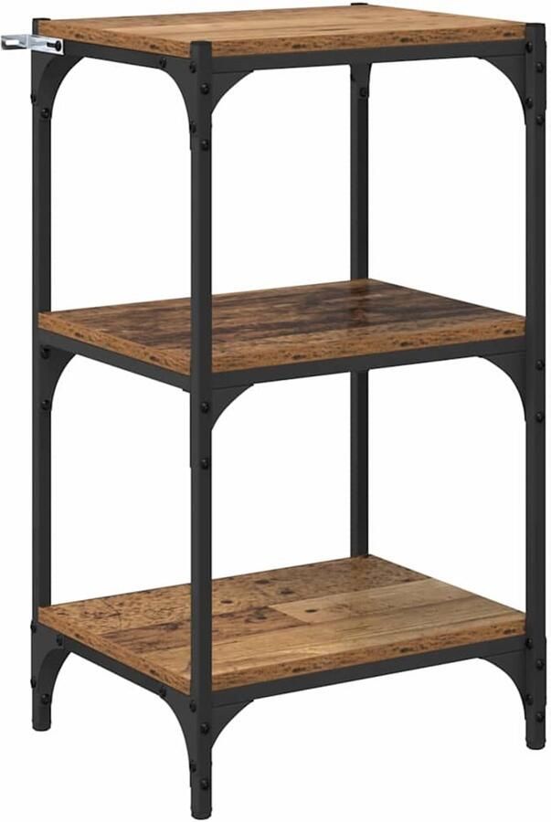 VidaXL Boekenkast Oud hout 40 x 33 x 71 cm Bewerkt hout