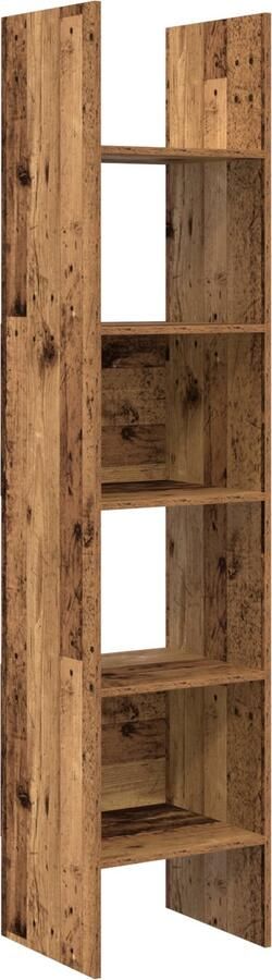 VidaXL Boekenkast Oud hout 40 x 35 x 180 cm Bewerkt hout