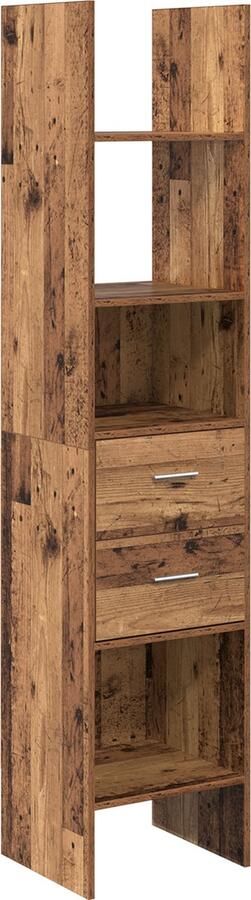 VidaXL Boekenkast Oud hout 40 x 35 x 180 cm Bewerkt hout