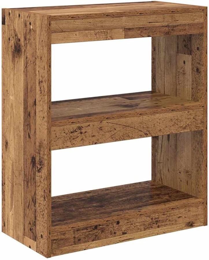 VidaXL Boekenkast Oud hout 60 x 30 x 72 cm Bewerkt hout