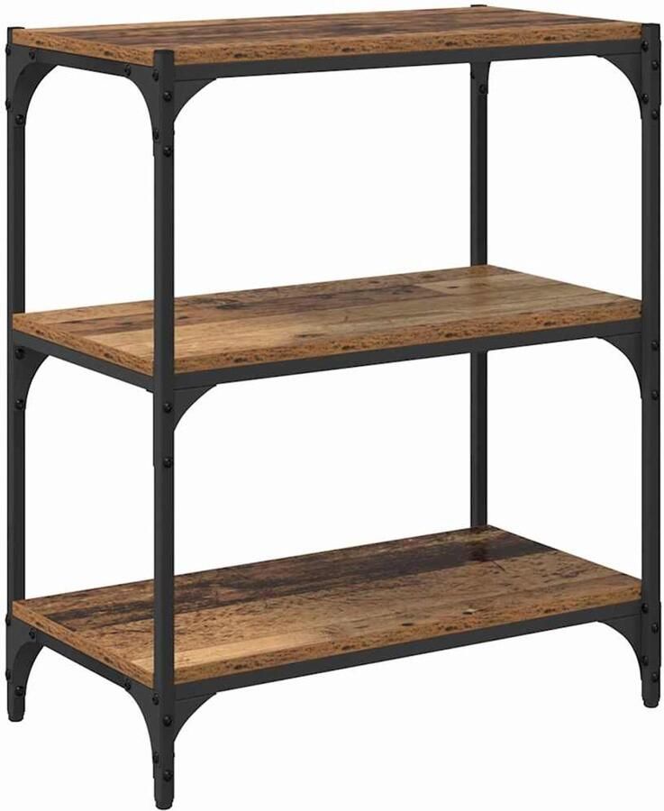 VidaXL Boekenkast Oud hout 60 x 33 x 71 cm Bewerkt hout