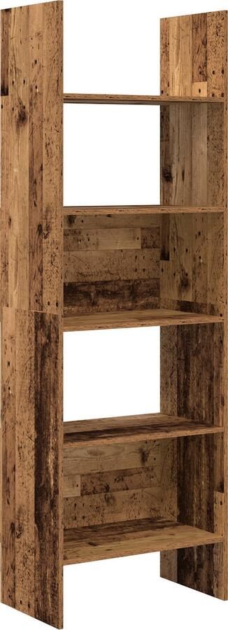 VidaXL Boekenkast Oud hout 60 x 35 x 180 cm Bewerkt hout
