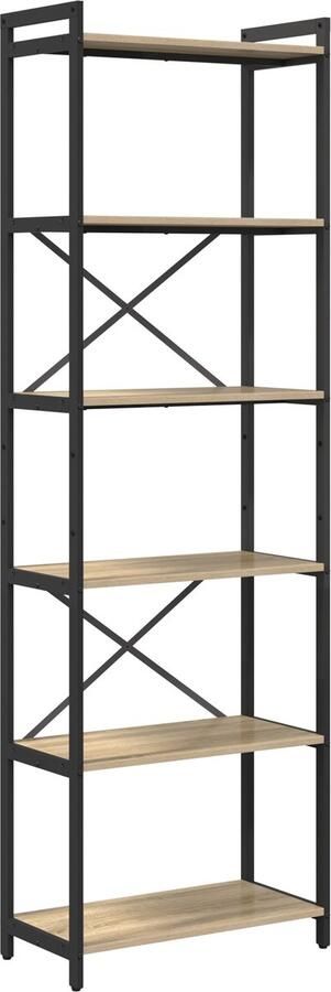 VidaXL Boekenkast Sonoma eiken 60 x 30 x 188 cm Bewerkt hout