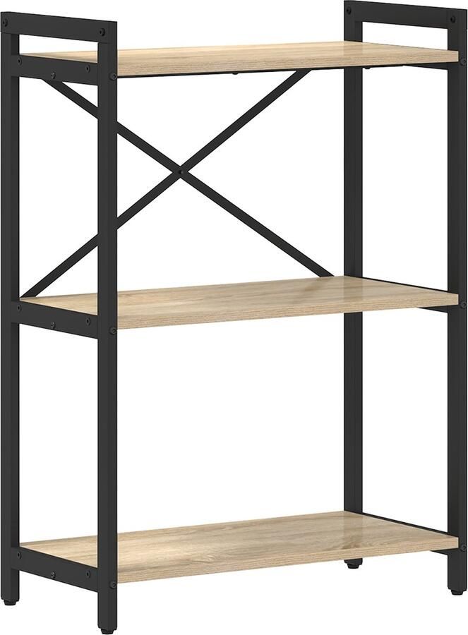 VidaXL Boekenkast Sonoma eiken 60 x 30 x 83 cm Bewerkt hout