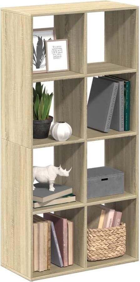 VidaXL Boekenkast Sonoma Eiken 8 Vakken 69 5x29x137 5 cm Boekenkast Boekenkasten Boeken Plank Schappenkast