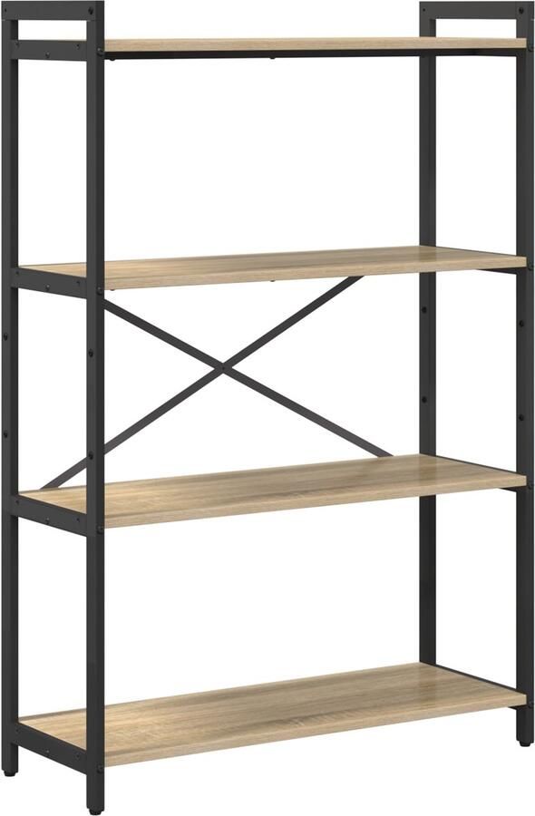 VidaXL Boekenkast Sonoma eiken 80 x 30 x 118 cm Bewerkt hout