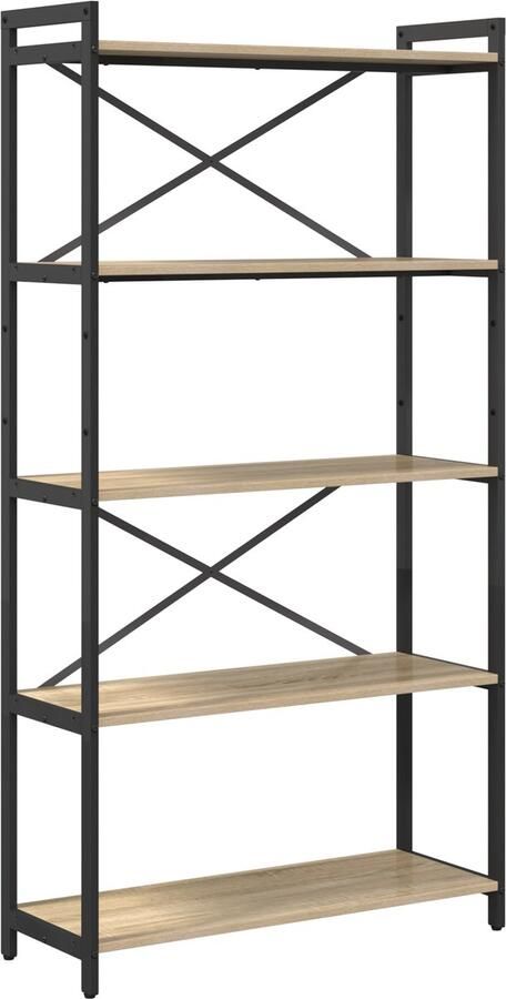 VidaXL Boekenkast Sonoma eiken 80 x 30 x 153 cm Bewerkt hout