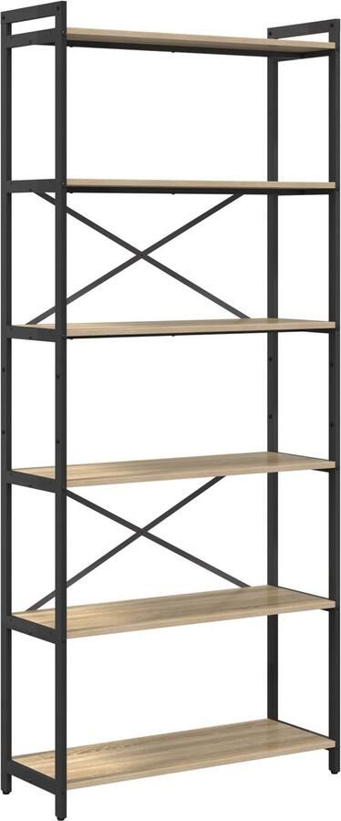 VidaXL Boekenkast Sonoma eiken 80 x 30 x 188 cm Bewerkt hout