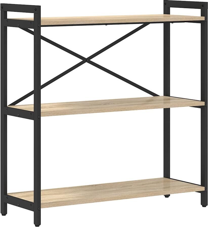 VidaXL Boekenkast Sonoma eiken 80 x 30 x 83 cm Bewerkt hout